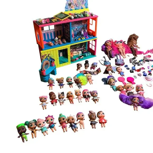 Huge LOL Surprise Doll Lot 40+ Dolls, 3 OMG Fashion Dolls, Playset & Accessories